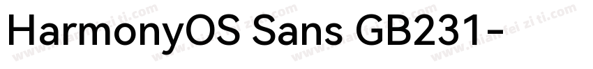 HarmonyOS Sans GB231字体转换
